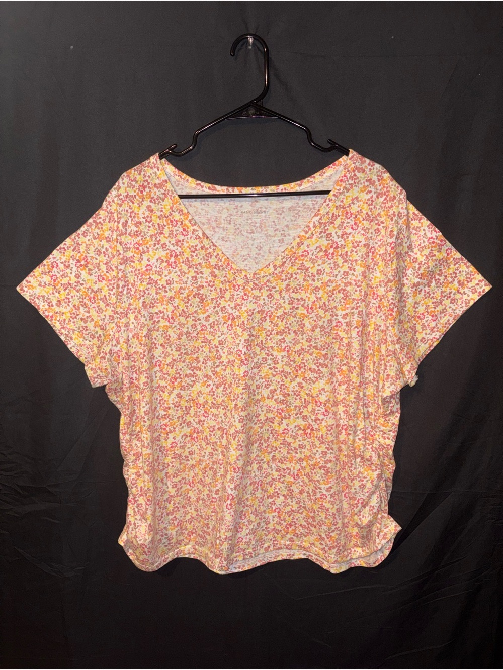 Lane Bryant V-Neck Side Ruched T-Shirt